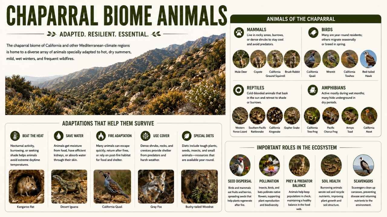 Animals of the Chaparral Biome